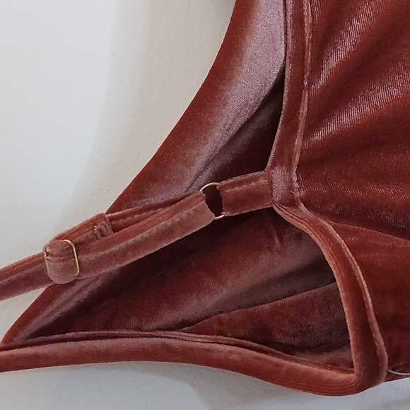 NWT Nordstrom Love X Design English Rose Velour Cowl Neck Slip Dress Size L - Picture 4 of 7